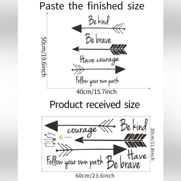 Be kind Be Brave Arrow  Boho Wall - Picture 3 of 4